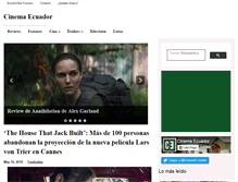 Tablet Screenshot of cinemaecuador.com